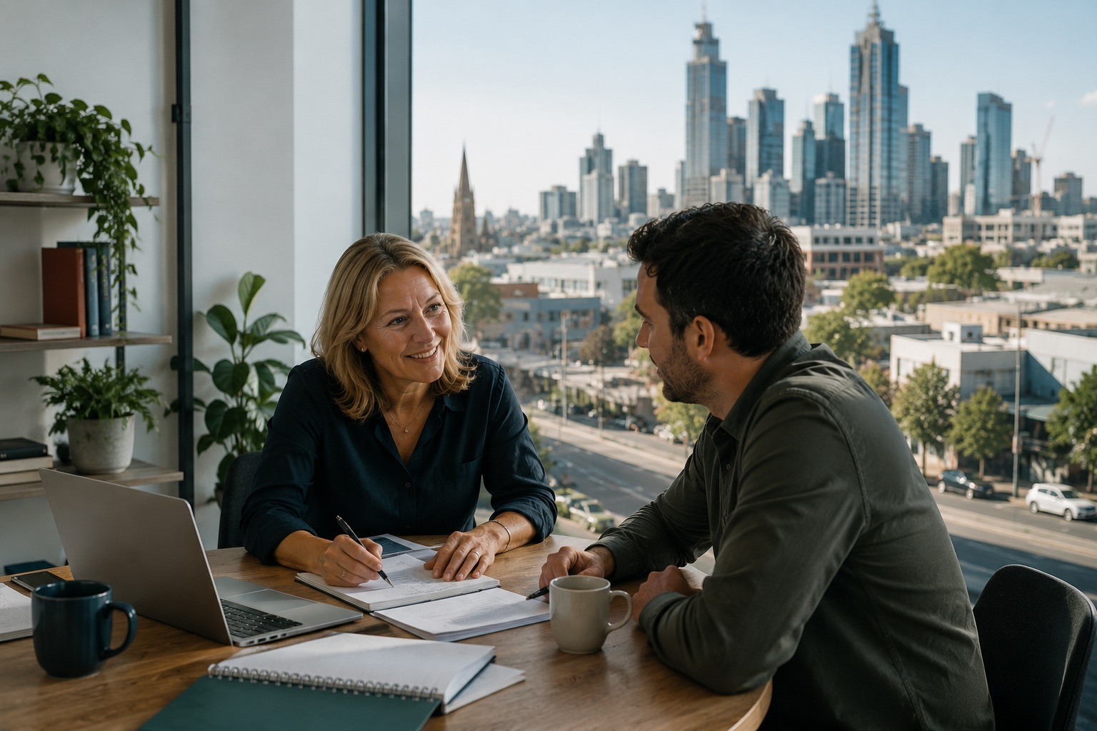 HR advisor at Track HR Consultancy meeting with a client